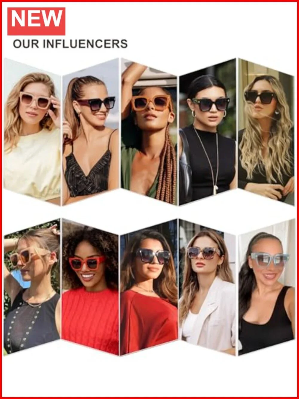 Oversized Square Sunglasses for Women UV400 Protection Retro Shield